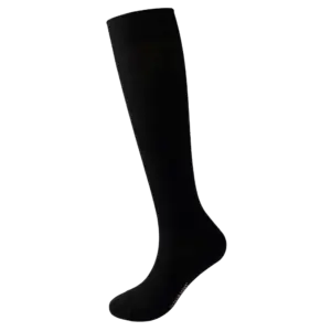 B111 Modal Rib Long Socks black side 1000px
